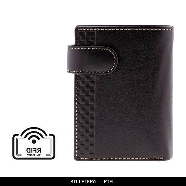 Billetera en Piel color Negro - Piel de Ubrique