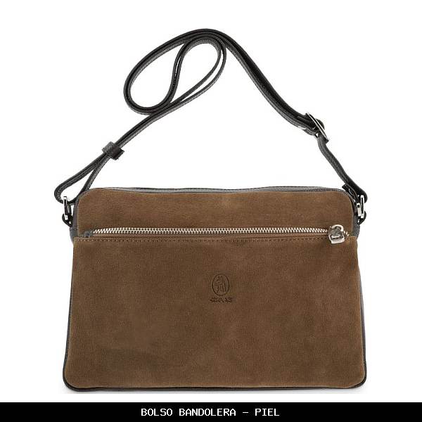 Bolso bandolera en Piel color Castaño - El Potro