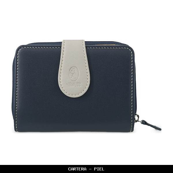 Cartera en Piel color Azul - El Potro