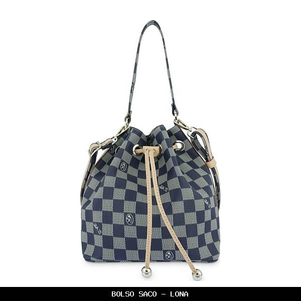 Bolso saco en Lona color Azul - El Potro