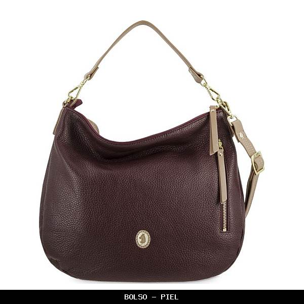 Bolso en Piel color Burdeos - El Potro