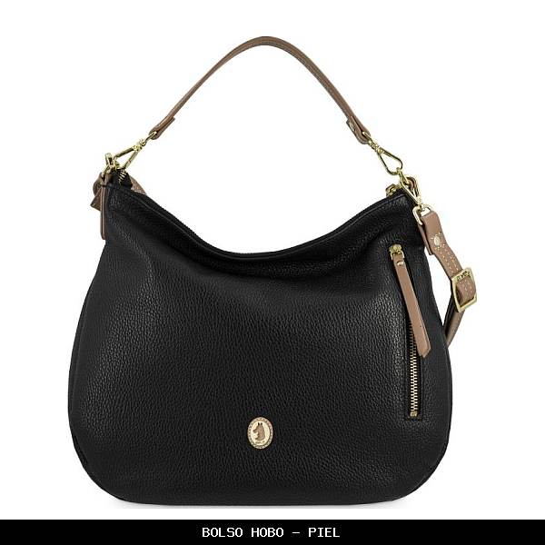 Bolso hobo en Piel color Negro - El Potro