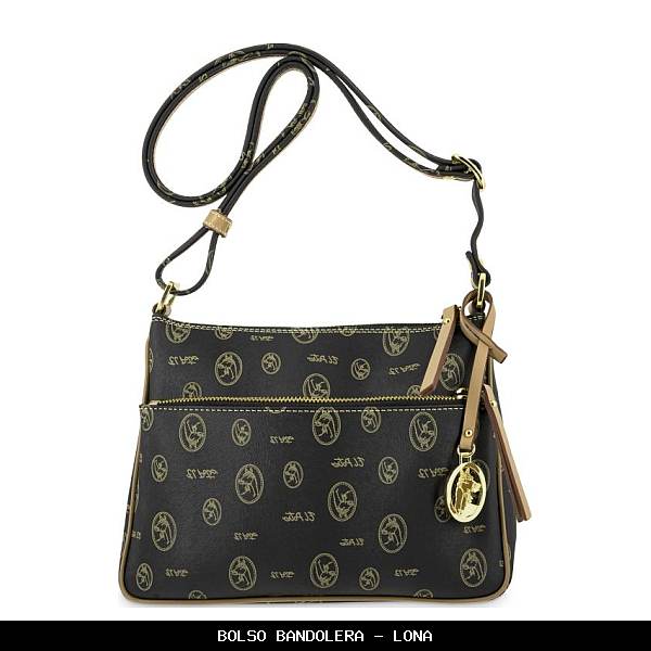 Bolso bandolera en Lona color Negro - El Potro