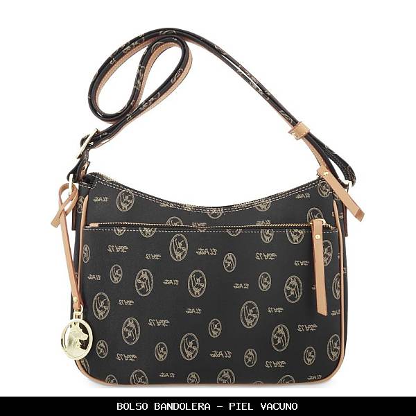 Bolso bandolera en Piel color Negro - El Potro