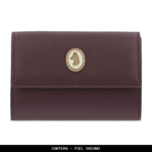 Cartera en Piel color Burdeos - El Potro