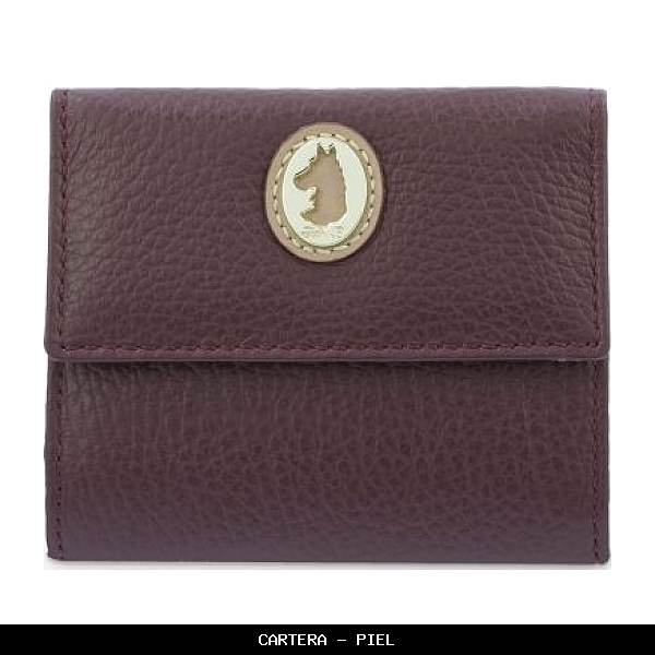 Cartera en Piel color Burdeos - El Potro