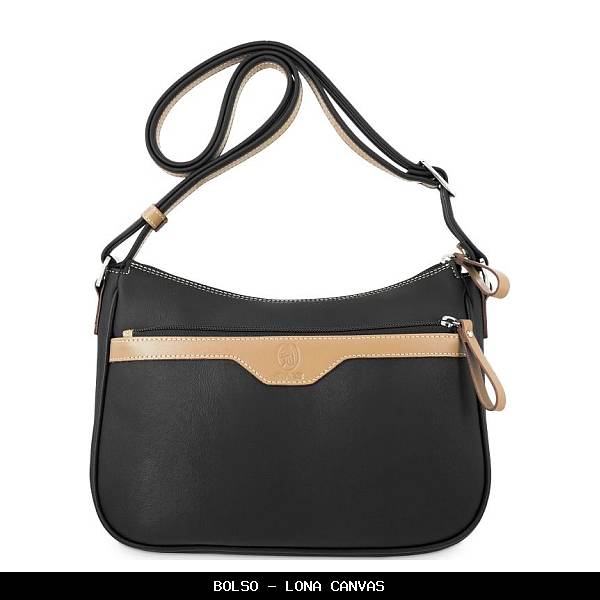 Bolso en Lona Canvas color Negro - El Potro