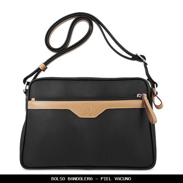 Bolso bandolera en Piel color Negro - El Potro
