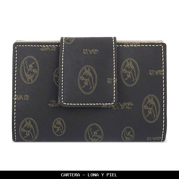 Cartera en Lona y Piel color Marrón - El Potro