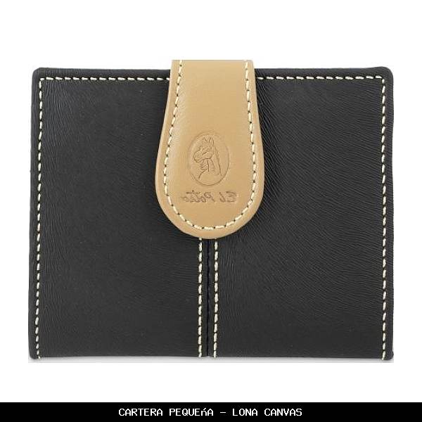 Cartera pequeña en Lona Canvas color Negro - El Potro