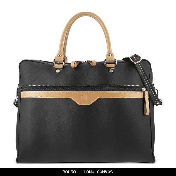 Bolso en Lona Canvas color Negro - El Potro