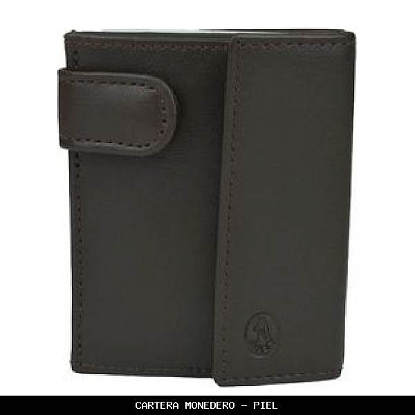Cartera monedero en Piel color Marrón - El Potro