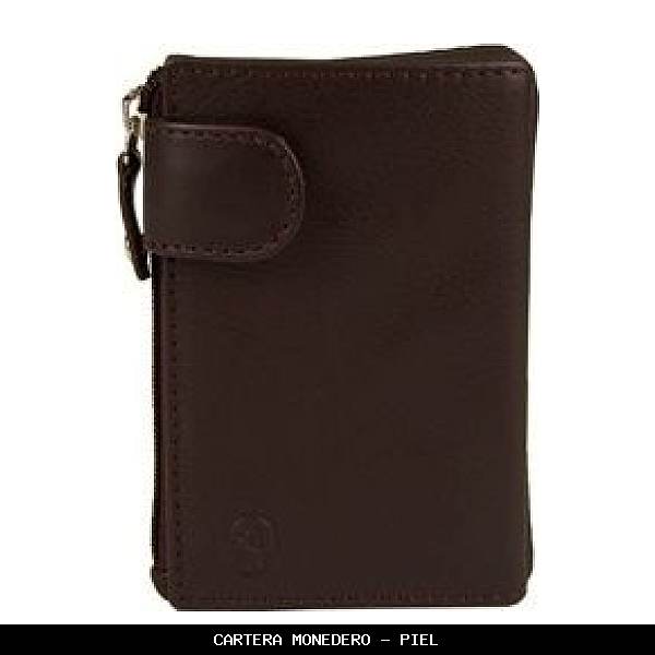 Cartera monedero en Piel color Marrón - El Potro