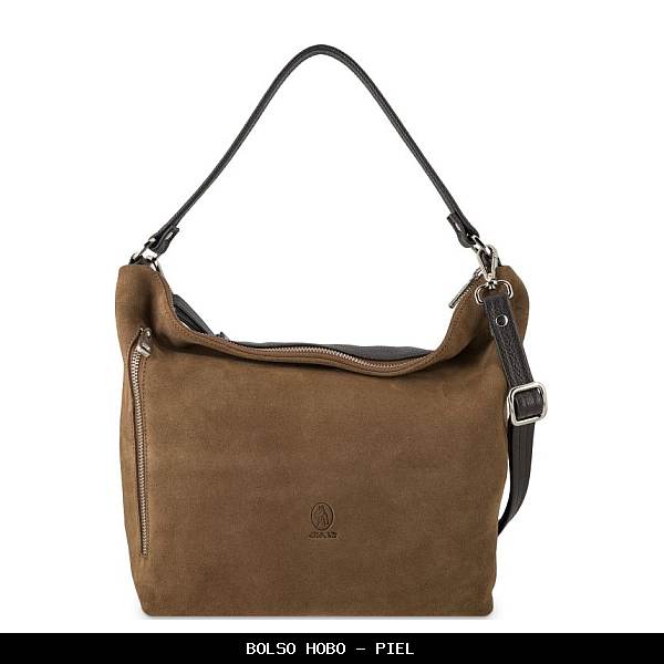 Bolso hobo en Piel color Castaño - El Potro