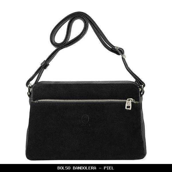 Bolso bandolera en Piel color Negro - El Potro