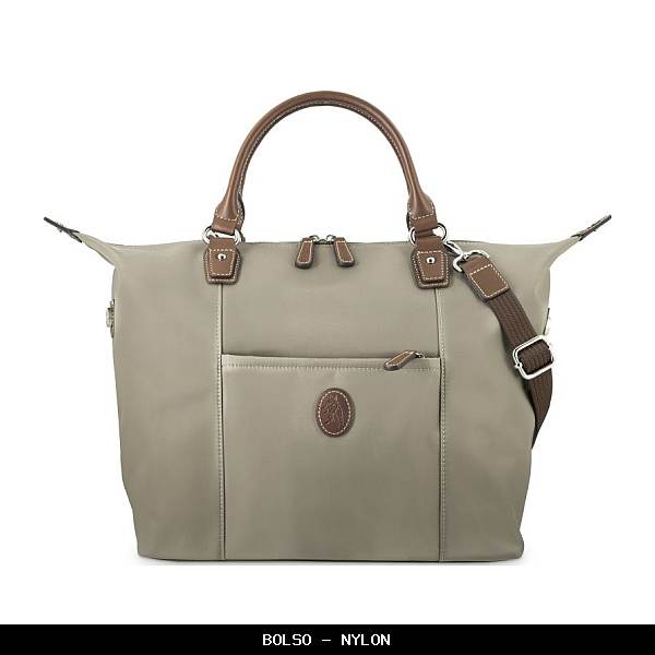 Bolso en Nylon color Taupe - El Potro