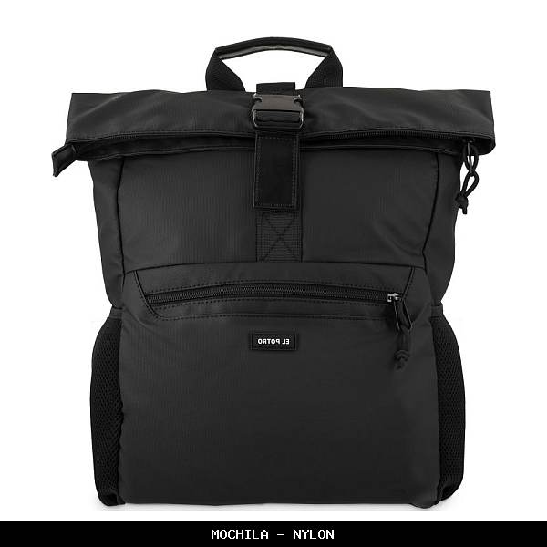 Mochila en Nylon color Negro - El Potro