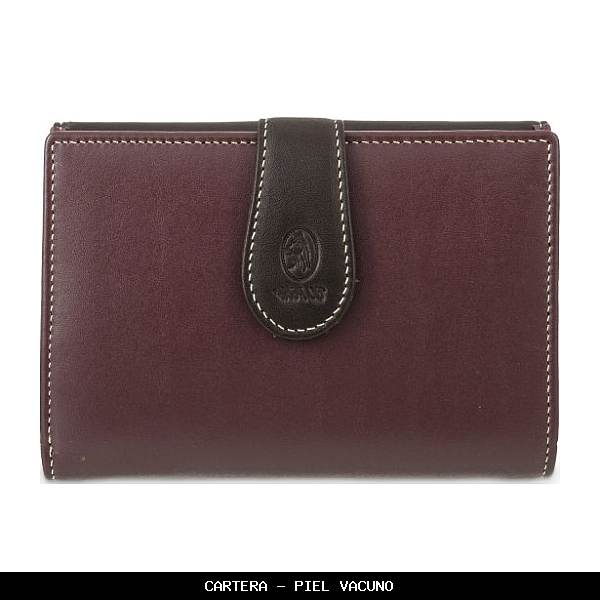 Cartera en Piel color Burdeos - El Potro