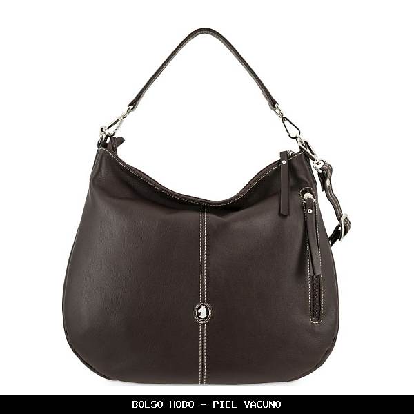 Bolso hobo en Piel color Marrón - El Potro