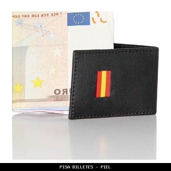 Pisa billetes en Piel color Bandera de España - Piel de Ubrique