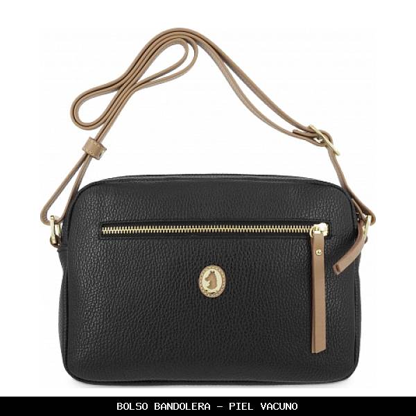 Bolso bandolera en Piel color Negro - El Potro