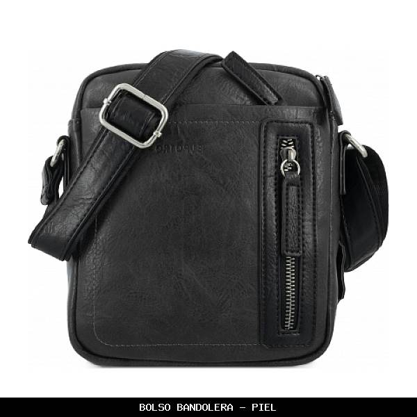 Bolso bandolera en Piel color Negro - El Potro