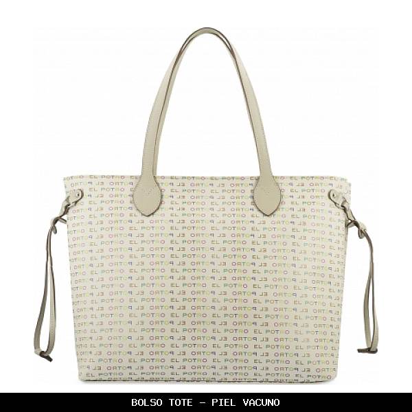 Bolso tote en Piel color Beige - El Potro