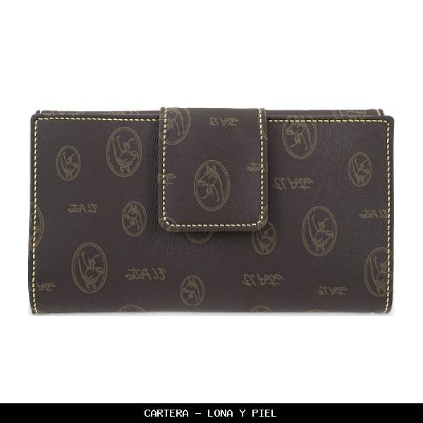 Cartera en Lona y Piel color Marrón - El Potro