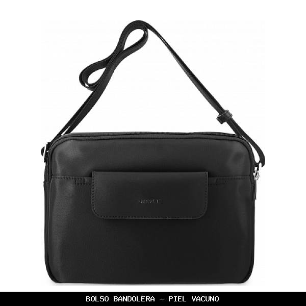 Bolso bandolera en Piel color Negro - El Potro