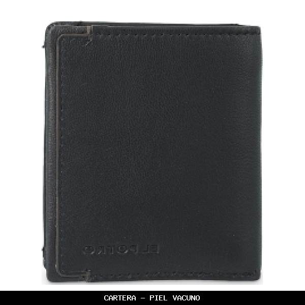 Cartera en Piel color Negro - El Potro