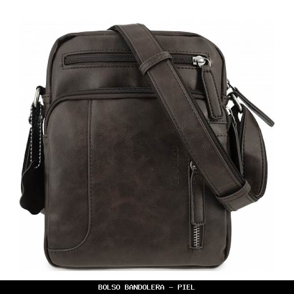 Bolso bandolera en Piel color Marrón - El Potro