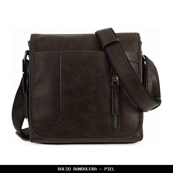Bolso bandolera en Piel color Marrón - El Potro