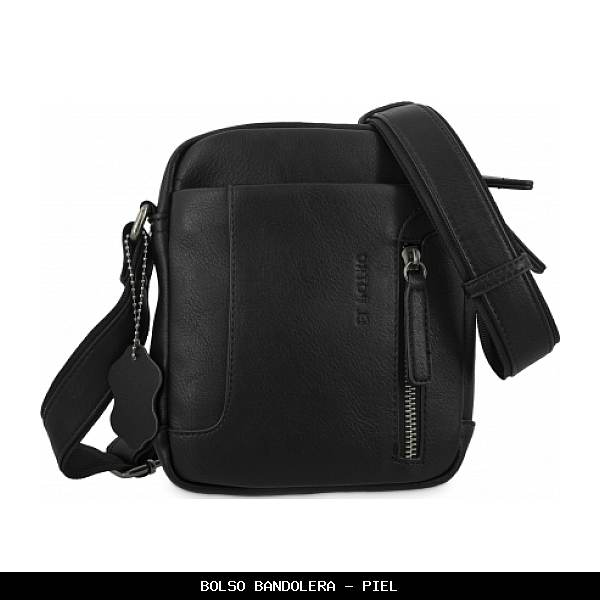 Bolso bandolera en Piel color Negro - El Potro