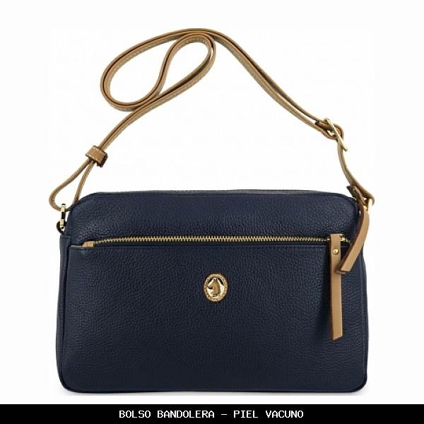 Bolso bandolera en Piel color Azul - El Potro