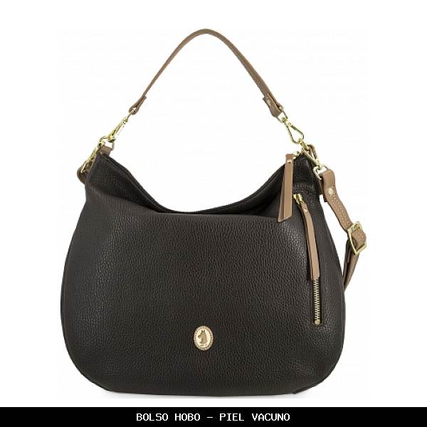 Bolso hobo en Piel color Marrón - El Potro