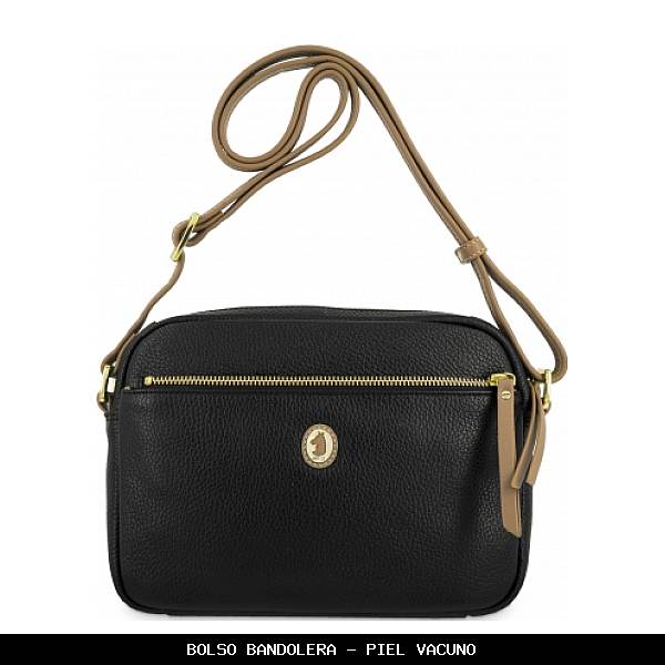 Bolso bandolera en Piel color Negro - El Potro