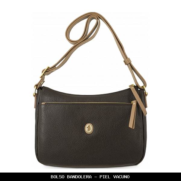 Bolso bandolera en Piel color Marrón - El Potro