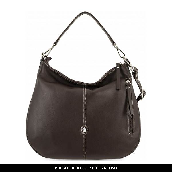 Bolso hobo en Piel color Marrón - El Potro