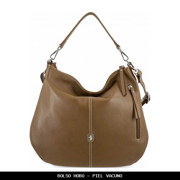 Bolso hobo en Piel color Color Cuero - El Potro