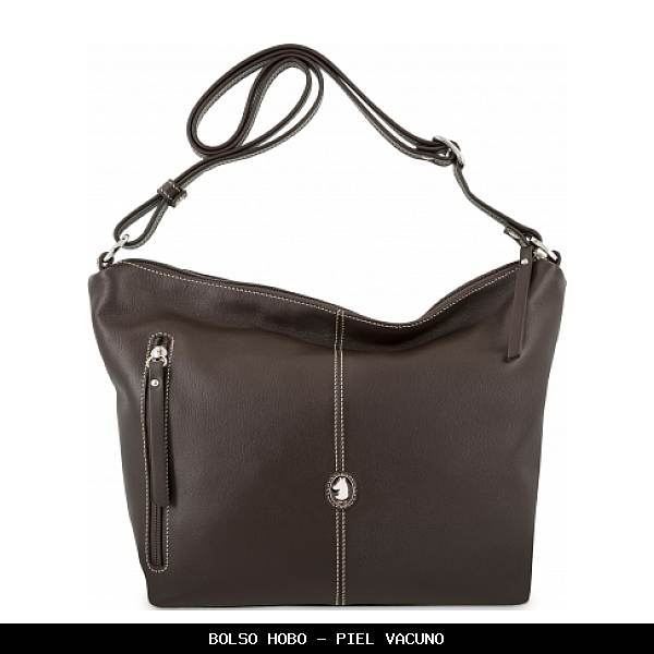 Bolso hobo en Piel color Marrón - El Potro