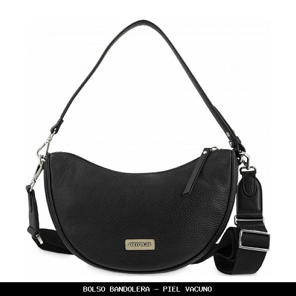 Bolso bandolera en Piel color Negro - El Potro