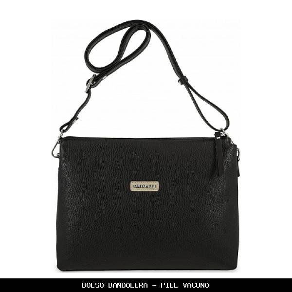 Bolso bandolera en Piel color Negro - El Potro