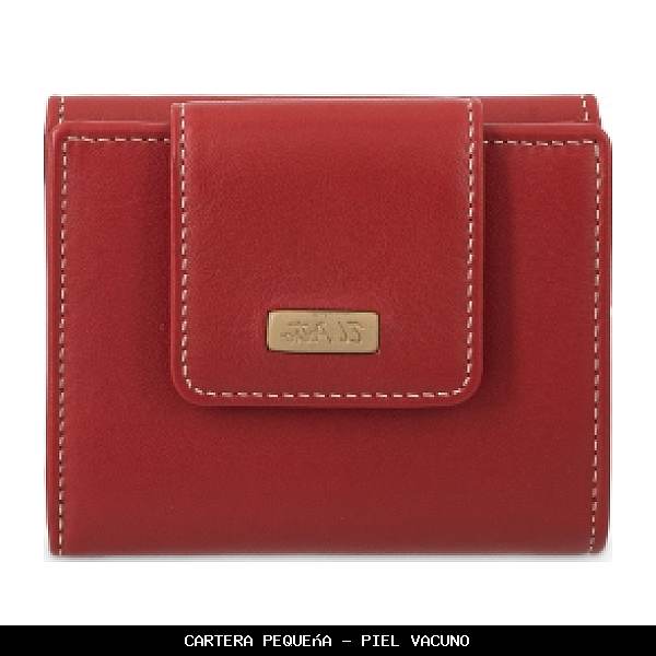 Cartera pequeña en Piel color Rojo - El Potro