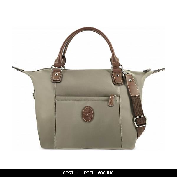 Cesta en Piel color Taupe - El Potro