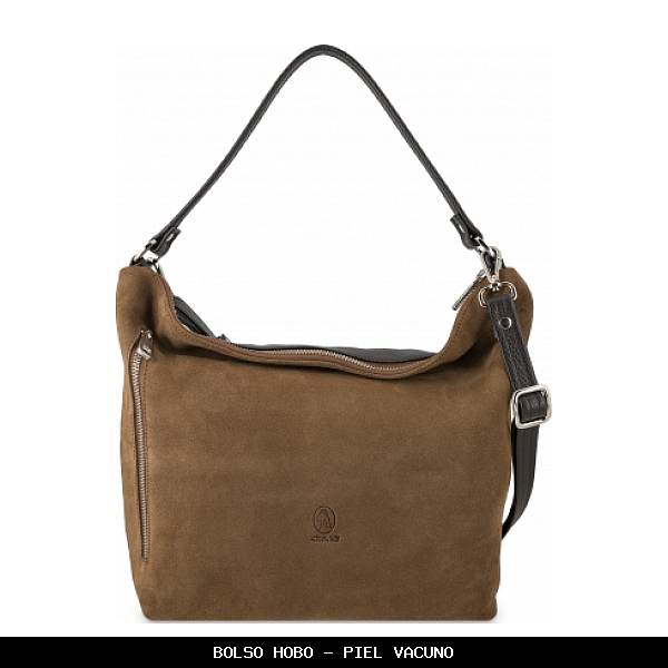 Bolso hobo en Piel color Castaño - El Potro