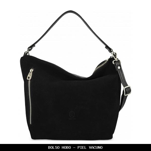 Bolso hobo en Piel color Negro - El Potro