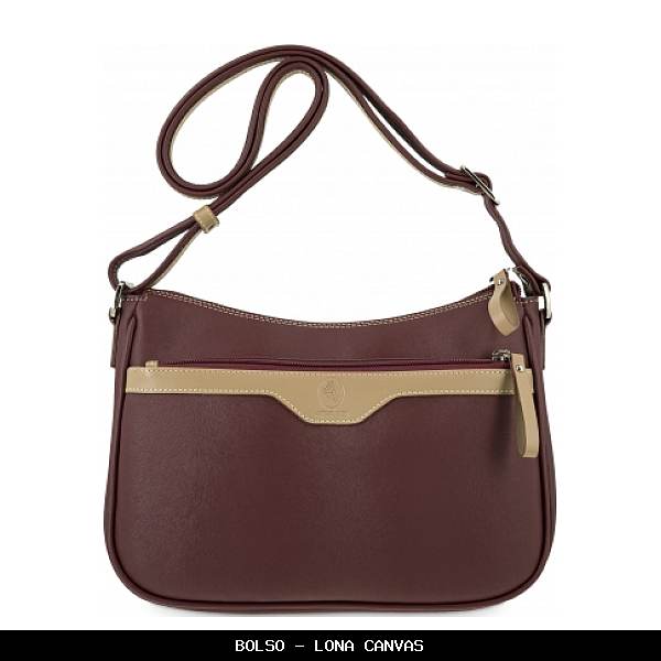 Bolso en Lona Canvas color Burdeos - El Potro