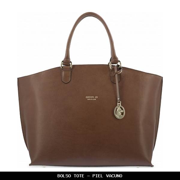 Bolso tote en Piel color Color Cuero - El Potro