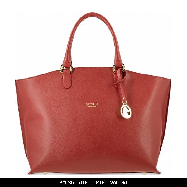 Bolso tote en Piel color Rojo - El Potro
