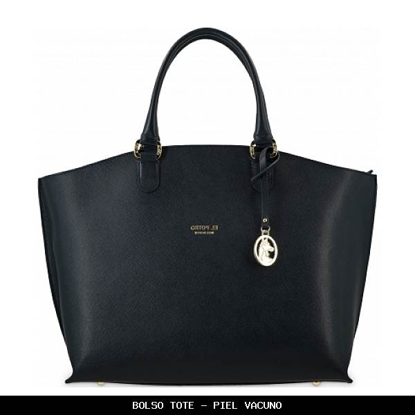 Bolso tote en Piel color Azul - El Potro